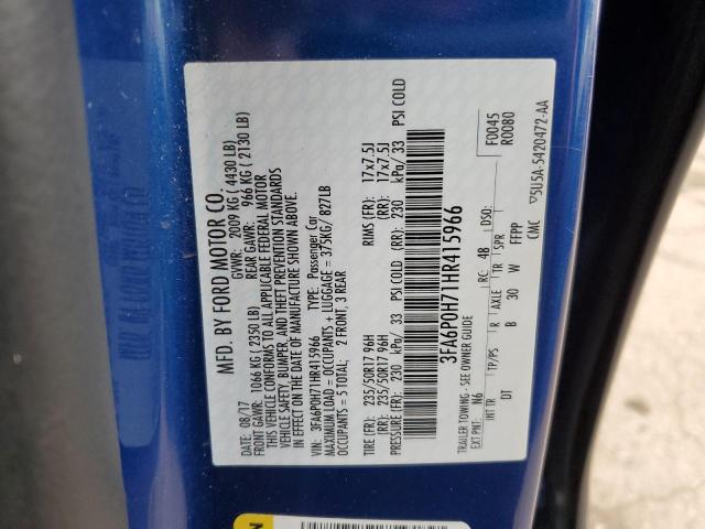 3FA6P0H71HR415966 Ford FUSION SE
