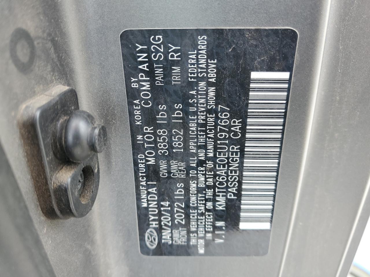 KMHTC6AE0EU197667 2014 Hyundai Veloster Turbo