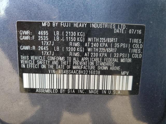 2017 SUBARU OUTBACK 2. - 4S4BSAAC8H3216038
