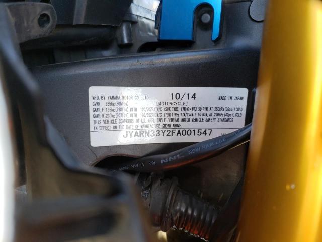 2015 YAMAHA FZ09 C JYARN33Y2FA001547