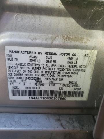 1N4AL11D43C307960 | 2003 Nissan altima base