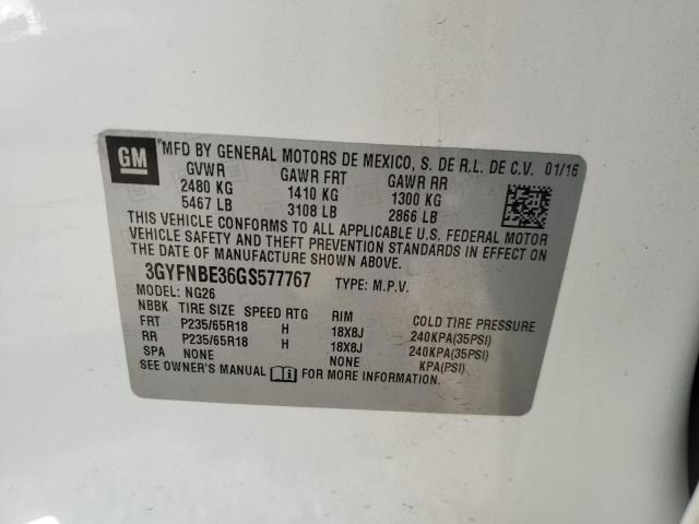 CADILLAC SRX 2016 Білий