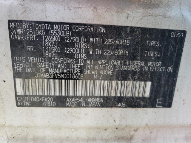 JTMAB3FV5MD018608 Toyota RAV4 2021. Фото: 11