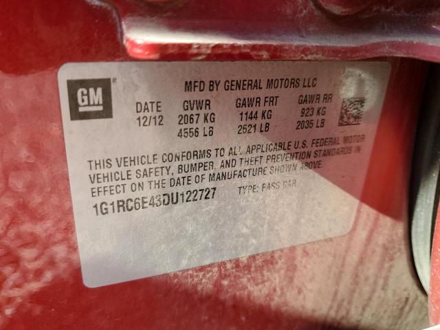 2013 Chevrolet Volt VIN: 1G1RC6E43DU122727 Lot: 78346963