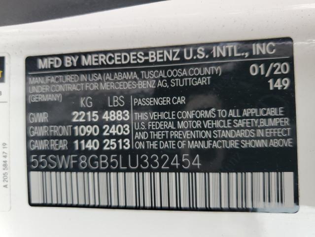 55SWF8GB5LU332454 2020 MERCEDES-BENZ C-CLASS, photo no. 12