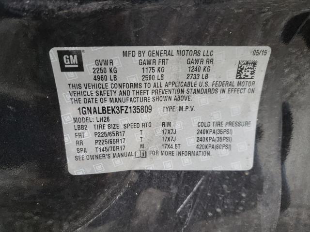 1GNALBEK3FZ135809 Chevrolet EQUINOX LT