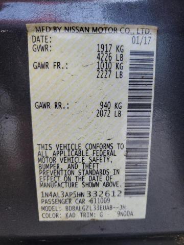 1N4AL3AP5HN332612 Nissan ALTIMA 2.5