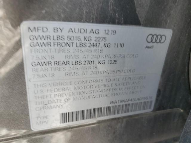 WA18NAF43LA035516 | 2020 Audi a4 allroad premium plus