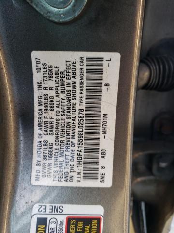 1HGFA15598L025878 | 2008 Honda civic lx