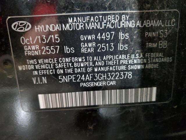 5NPE24AF3GH322378 | 2016 HYUNDAI SONATA SE