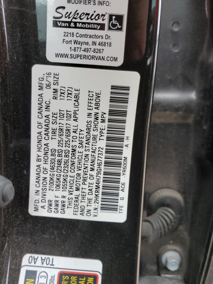 2HKRM4H79GH677372 2016 Honda Cr-V Exl