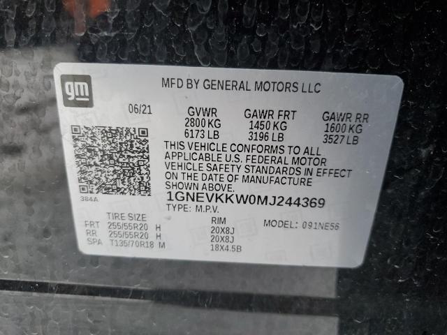 1GNEVKKW0MJ244369 | 2021 Chevrolet traverse premier