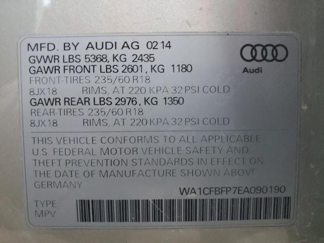 VIN WA1CFBFP7EA090190 2014 Audi Q5, Premium no.13