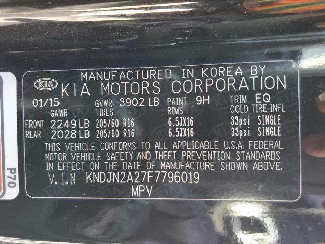 KNDJN2A27F7796019 | 2015 KIA SOUL