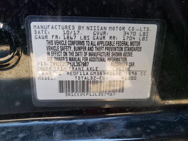 3N1CE2CP1JL357987 | 2018 NISSAN VERSA NOTE