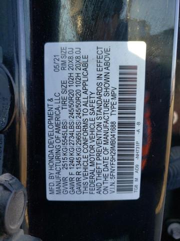 5FNYF5H29MB041688 | 2021 HONDA PILOT SE