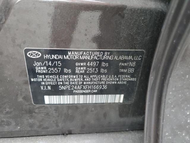 5NPE24AFXFH166936 Hyundai SONATA SE