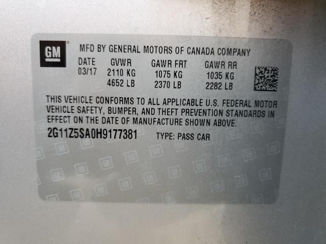 2G11Z5SA0H9177381 2017 Chevrolet Impala Ls
