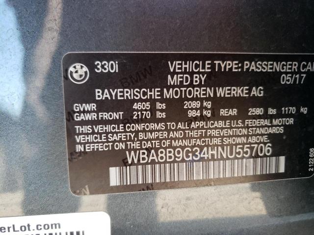 2017 BMW 330 I - WBA8B9G34HNU55706