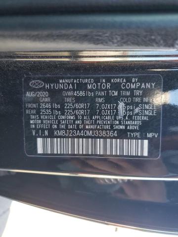 KM8J23A40MU338364 | 2021 HYUNDAI TUCSON SE