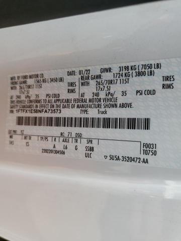 2022 FORD F150 SUPER - 1FTFX1E58NFA73573