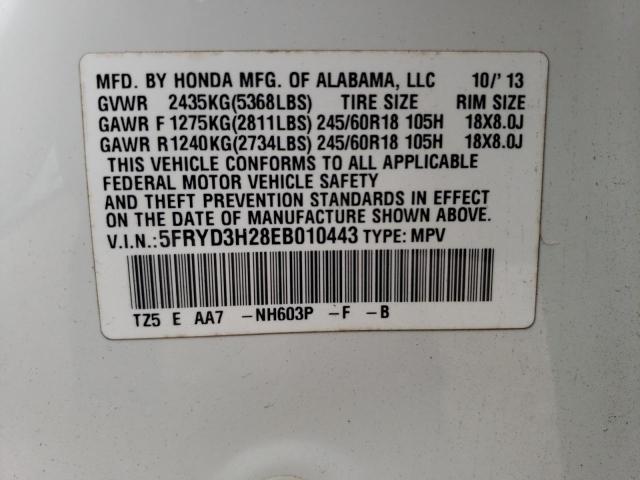  ACURA MDX 2014 Білий