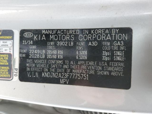 KNDJN2A23F7775751 | 2015 KIA SOUL