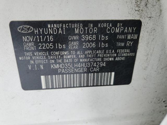 KMHD35LH4HU374294 | 2017 HYUNDAI ELANTRA GT