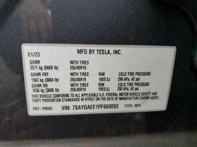2023 TESLA MODEL Y - 7SAYGAEE1PF669093