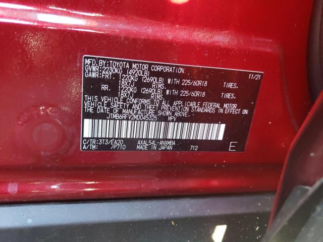 JTMB6RFV2MD045325 | 2021 TOYOTA RAV4 XLE P