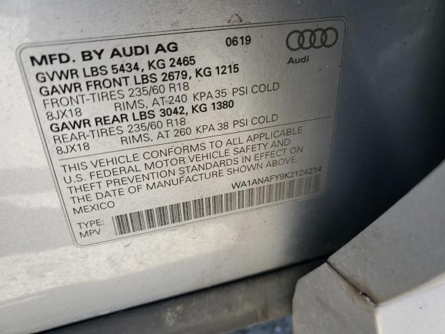 WA1ANAFY9K2124214 2019 AUDI Q5, photo no. 13