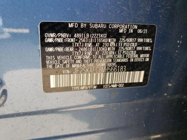 JF2SKAFC8MH566183 | 2021 SUBARU FORESTER P