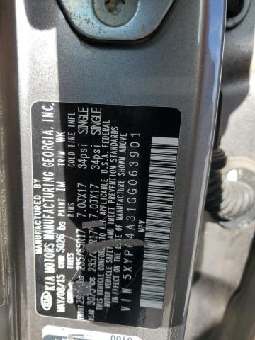 5XYPG4A31GG063901 KIA SORENTO LX