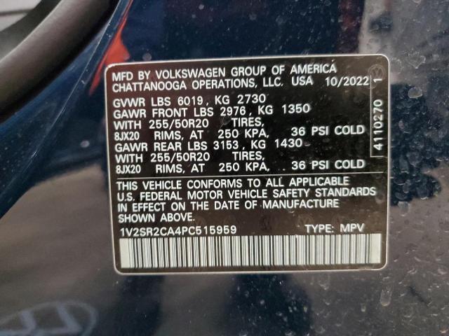 1V2SR2CA4PC515959 | 2023 VOLKSWAGEN ATLAS SEL