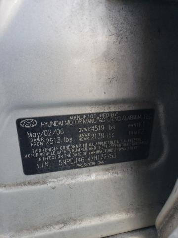 2007 HYUNDAI SONATA SE #3317822200