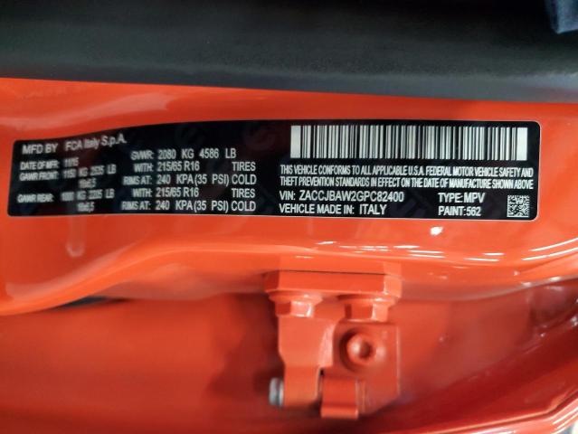 ZACCJBAW2GPC82400 Jeep Renegade Sport