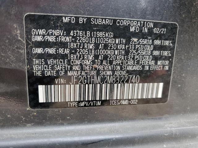 2021 SUBARU CROSSTREK - JF2GTHMC2M8322740