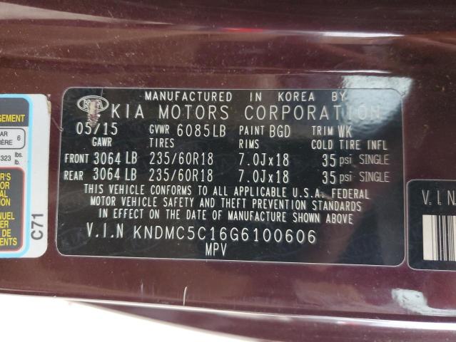 KNDMC5C16G6100606 KIA SEDONA EX