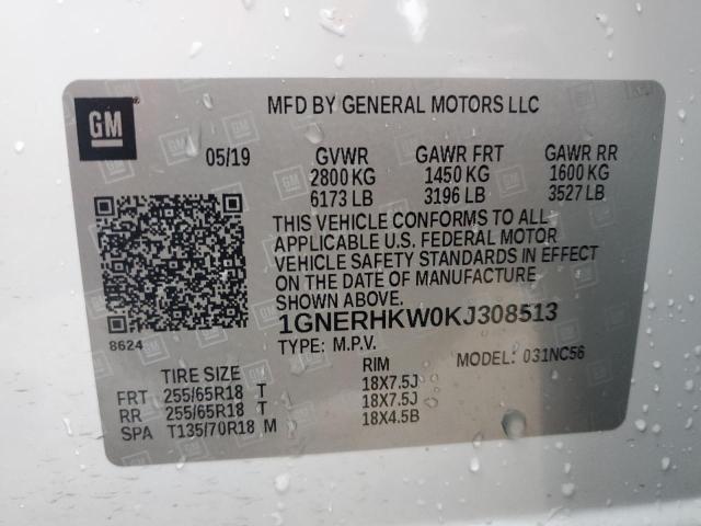 2019 CHEVROLET TRAVERSE L - 1GNERHKW0KJ308513