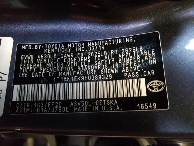 4T1BF1FK9EU388329 | 2014 TOYOTA CAMRY L