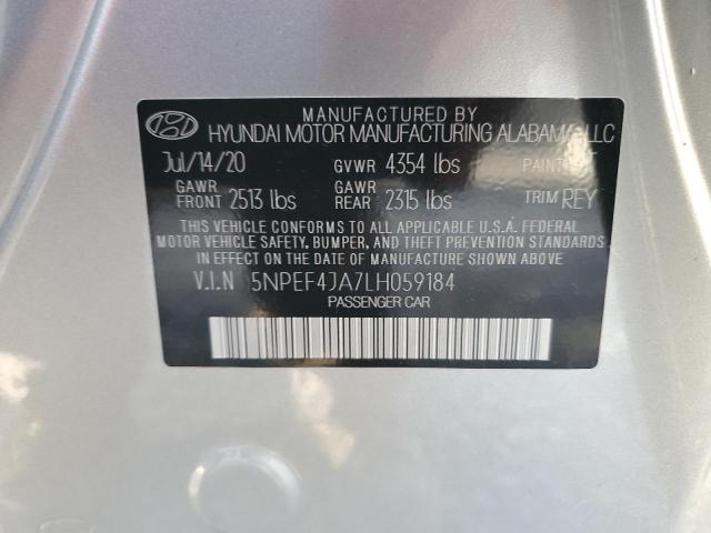 5NPEF4JA7LH059184 | 2020 HYUNDAI SONATA SEL