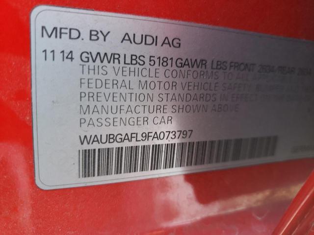 WAUBGAFL9FA073797 2015 Audi S4 Premium Plus