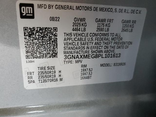 3GNAXMEG8PL101613 | 2023 Chevrolet equinox rs