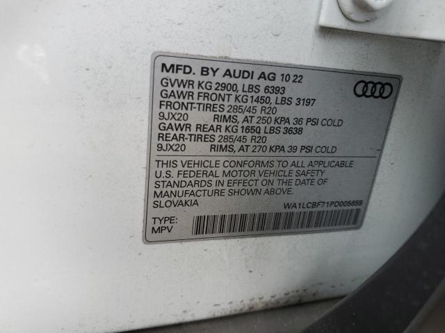 VIN WA1LCBF71PD005659 2023 Audi Q7, Premium Plus no.13