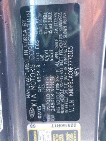 KNDPBCAC0F7773165 | 2015 KIA SPORTAGE L
