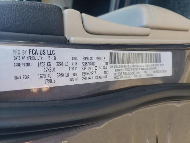 1C4RJFAGXJC410145 Jeep Grand Cherokee Laredo