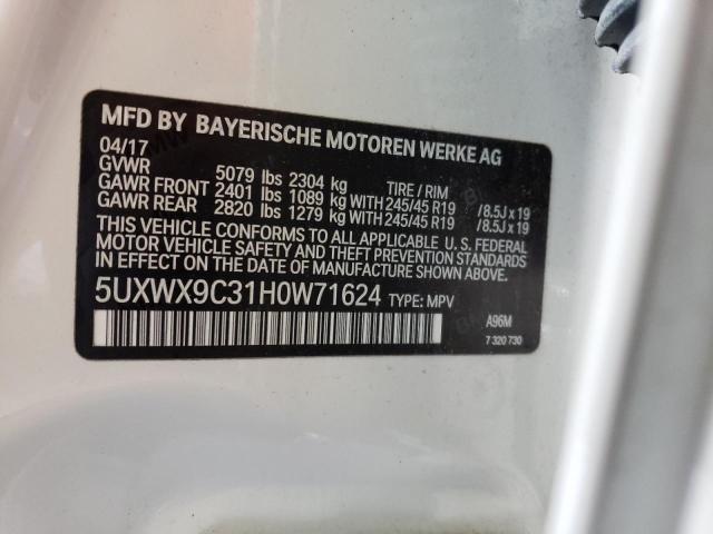  BMW X3 2017 Білий