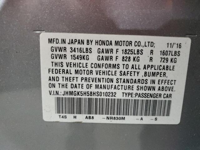 JHMGK5H58HS010232 | 2017 HONDA FIT LX