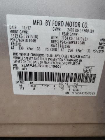 2018 LINCOLN MKX PREMIE - 2LMPJ6JR9JBL19604