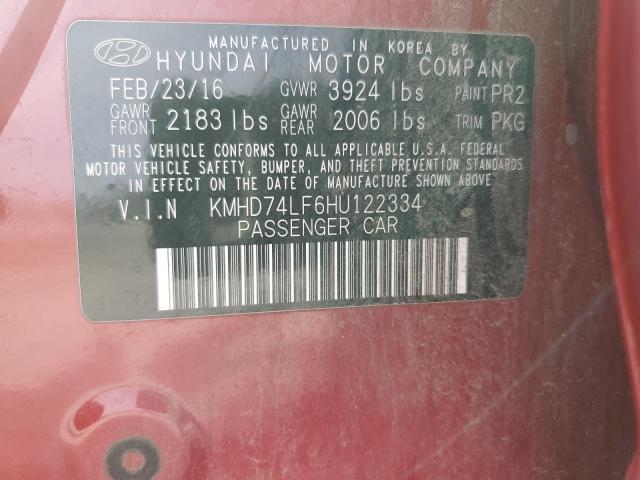 2017 HYUNDAI ELANTRA SE - KMHD74LF6HU122334